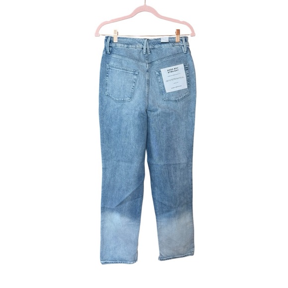 GOOD AMERICAN Good Boy Straight Denim Jeans 6/28 NWT - Picture 6 of 16